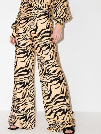USISI SISTER Antonia tiger-print wide-leg trousers | wild animal prints