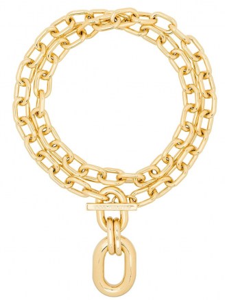 Paco Rabanne double-wrap chain necklace ~ chunky designer fashion jewellery ~ statement necklaces