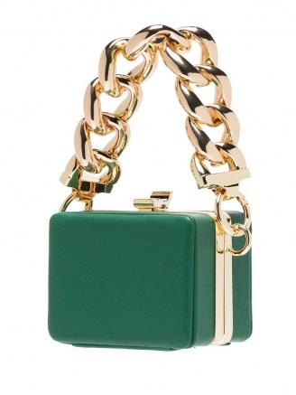 16Arlington Ralphie mini bag | tiny green handbags | chunky chain strap box bags