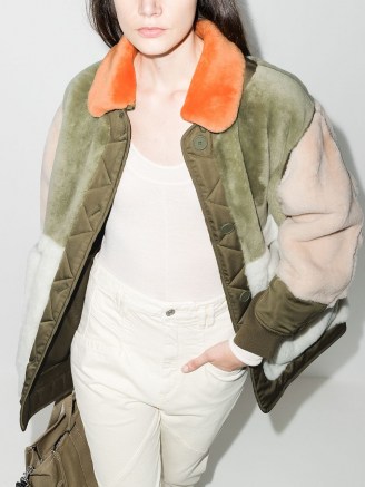 MARFA STANCE reversible shearling bomber jacket ~ colour block winter jackets