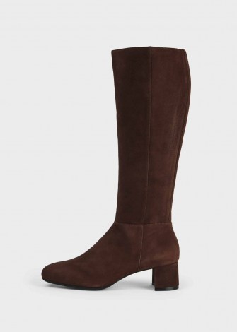 HOBBS HAILEY FLEXI KNEE BOOT – chocolate-brown winter boots – casual footwear - flipped