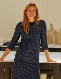 Boden Hannah Sweatshirt Dress / navy blue sweat dresses / casual day clothing
