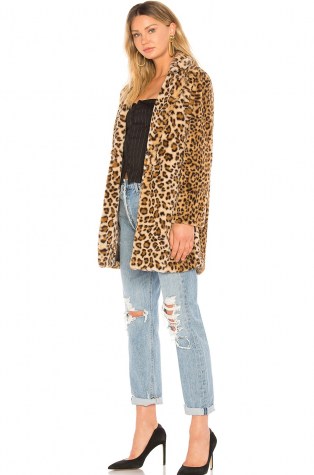I.AM.GIA Sahara Faux Fur Coat in Leopard ~ glamorous wild animal print winter coats - flipped