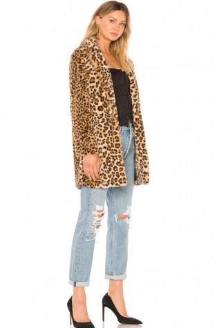 I.AM.GIA Sahara Faux Fur Coat in Leopard ~ glamorous wild animal print winter coats