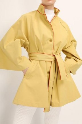 STORETS Ophelia Contrast Trim Jacket w/Belt ~ chic self tie jackets