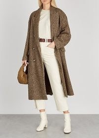 ISABEL MARANT ÉTOILE Ojima brown herringbone wool-blend coat – neutral winter coats