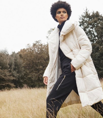 REISS ISADORA LONGLINE PUFFER COAT ~ stylish padded winter coats ~ chic puffy outerwear - flipped