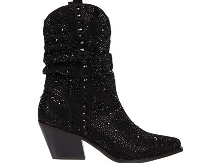 Jessica Simpson Zellya embellished western boot in black ~ glittering crystal covered boots