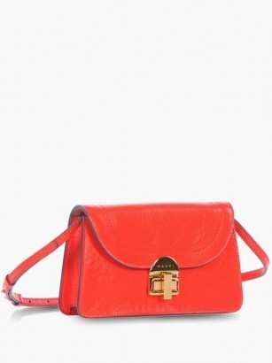 MARNI Juliette leather shoulder bag / red leather bags - flipped