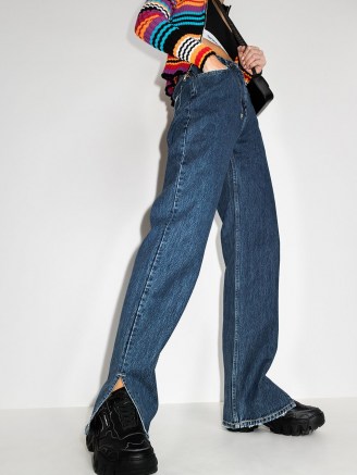 Ksubi Playback Runaway jeans | split hems | high waist | blue denim - flipped