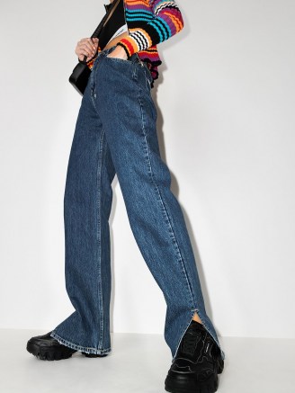 Ksubi Playback Runaway jeans | split hems | high waist | blue denim