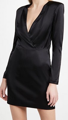 L’AGENCE Kailyn Deep V Dress | plunging LBD | plunge front little black dresses