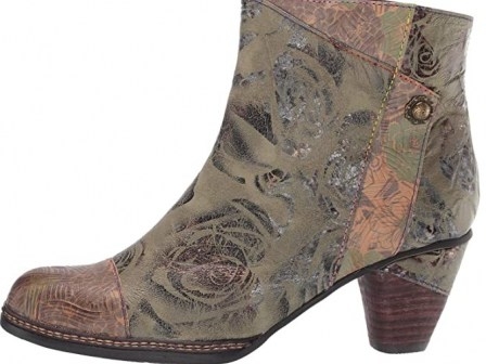 L’Artiste by Spring Step Waterlily hand-painted boot ~ floral boots - flipped