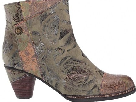 L’Artiste by Spring Step Waterlily hand-painted boot ~ floral boots