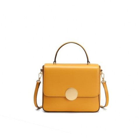 orYANY Lottie Square Tote Shadow Yellow | chic crossbody bags | tops handle handbag - flipped