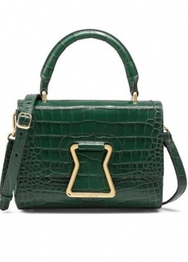 Me+Em Maddy Croc Crossbody Bag ~ emerald-green crocodile effect bags ~ me and em handbags