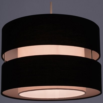 Layer 30cm Cotton Drum Pendant Shade by Mercury Row - flipped