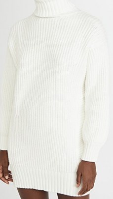 MINKPINK Echoes Knit Dress | white sweater dresses | ribbed knitwear