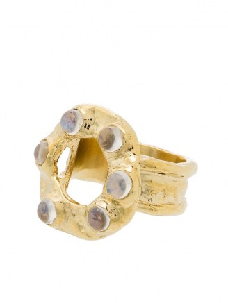 Mondo Mondo moonstone detail ring | textured statement rings | boho jewellery