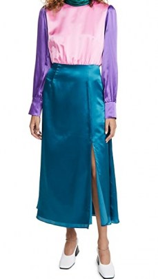 Olivia Rubin Gwen Dress ~ colour block silk satin dresses