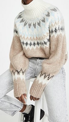 Rag & Bone Fran Turtleneck Sweater | fair isle pattern jumpers | fairisle high neck sweaters