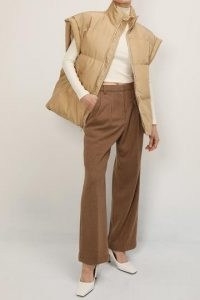 storets Sienna Oversized Puffer Vest | beige padded jackets | puffy gilets