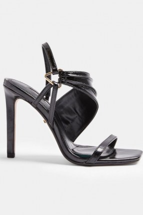 TOPSHOP RENEE Black Ring Heels ~ high heel party sandals