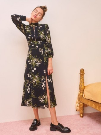 REFORMATION Rosewood Dress / floral fitted bodice dresses