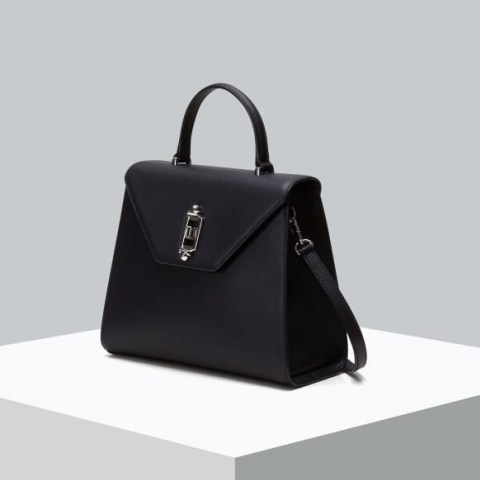 orYANY Rothko Tote Black | chic trapezoid shaped handbag | leather bags