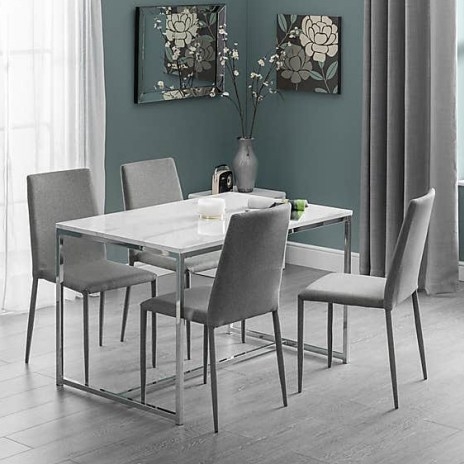 Scala Dining Table & 4 Jazz Grey Chairs - flipped