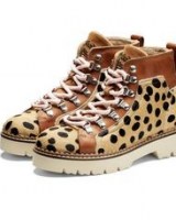 Scotch & Soda Olivine suede hiking boots in leopard optic ~ glamorous wild animal prints - flipped