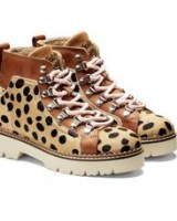 Scotch & Soda Olivine suede hiking boots in leopard optic ~ glamorous wild animal prints