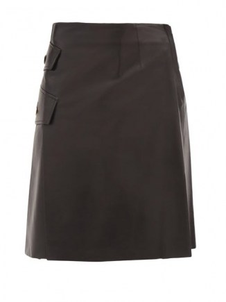 PROENZA SCHOULER Black side-slit leather skirt - flipped