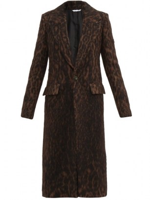 MARINA MOSCONE Single-breasted leopard-print coat – animal prints – winter coats - flipped