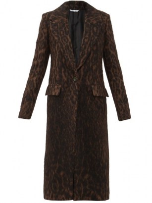 MARINA MOSCONE Single-breasted leopard-print coat – animal prints – winter coats