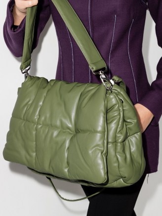 STAND STUDIO Wanda padded shoulder bag in light army green / chunky handbags