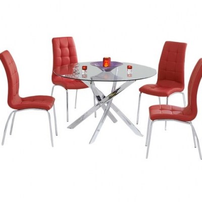 Crovetti Dining Set with 4 Chairs by 17 Stories - flipped