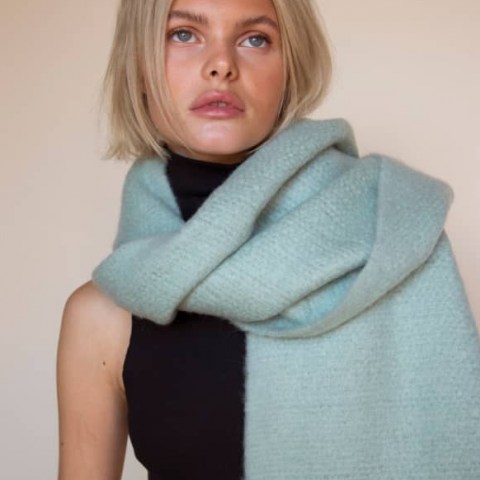 Arctic Fox & Co. The Reykjavik Scarf In Pastel Mint | soft and fluffy scarves