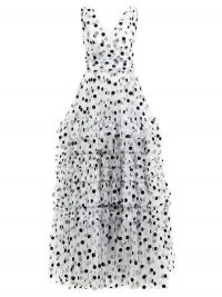 DOLCE & GABBANA Tiered polka-dot tulle gown ~ beautiful Italian event wear ~ feminine gowns