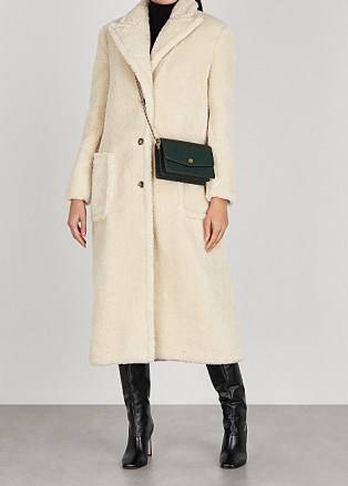 TORY BURCH Cream faux shearling coat ~ luxe soft feel winter coats
