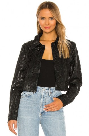 Tularosa Sano Vegan Leather Jacket – black embroidered jackets