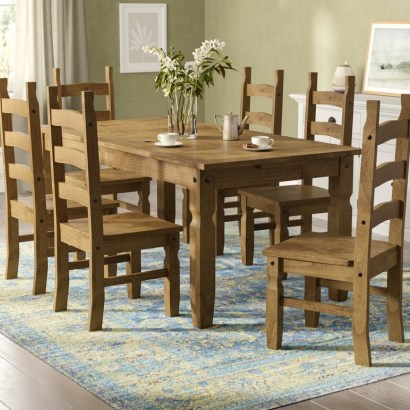 Dodge Dining Set with 6 Chairs by Union Rustic - flipped