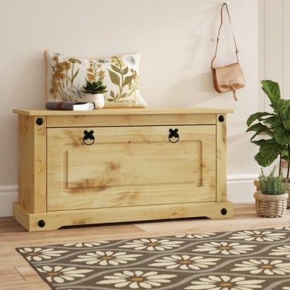 Larry Wood Storage Hallway Bench by Union Rustic - flipped
