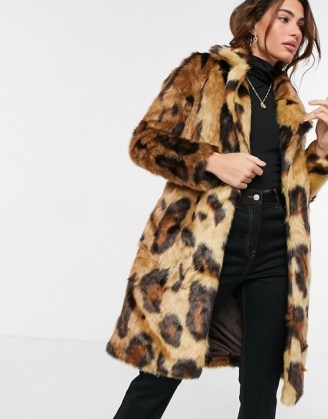 Urbancode coat in leopard faux fur – glamorous wild cat coats – winter glamour - flipped