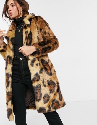 Urbancode coat in leopard faux fur – glamorous wild cat coats – winter glamour