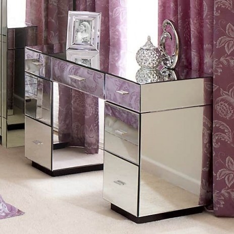 Venetian Mirrored Dressing Table – lean, simplistic design with a beautiful glass mirrored finish - flipped