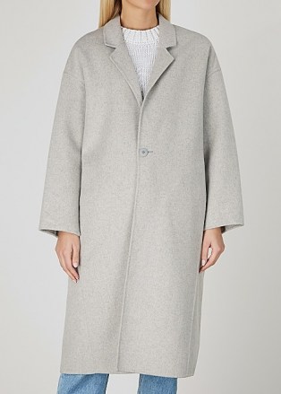 VIKTORIA & WOODS Centennial light grey wool-blend coat ~ effortless style coats - flipped