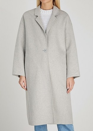 VIKTORIA & WOODS Centennial light grey wool-blend coat ~ effortless style coats