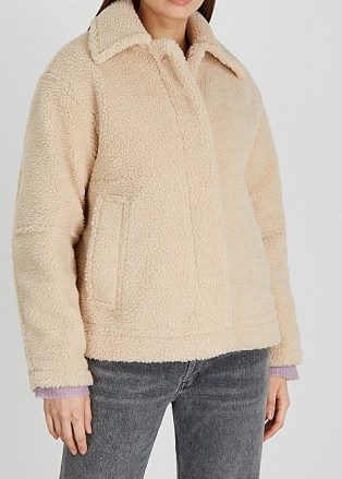 VINCE Sand faux shearling jacket | neutral textured winter jackets