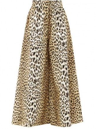 MARTA FERRI X Pierre Frey Animalier leopard cotton culottes ~ animal print wide leg trousers